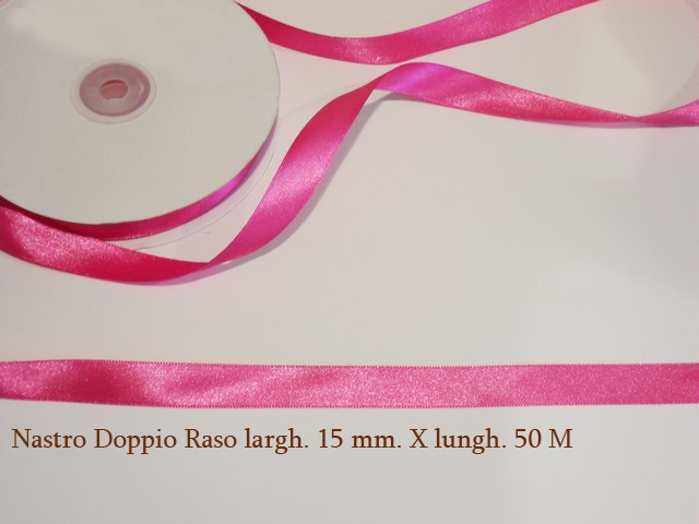 Nastri doppio raso col. fucsia 15 mm. 50 mt. v.135/20 - Intruglio Store –  Acquista on line